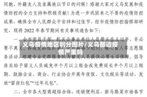 义乌疫情地区划分图片/义乌那边疫情严重吗