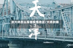 到大桥怎么报备疫情地区/大桥到哪了