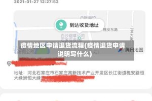 疫情地区申请退货流程(疫情退货申请说明写什么)