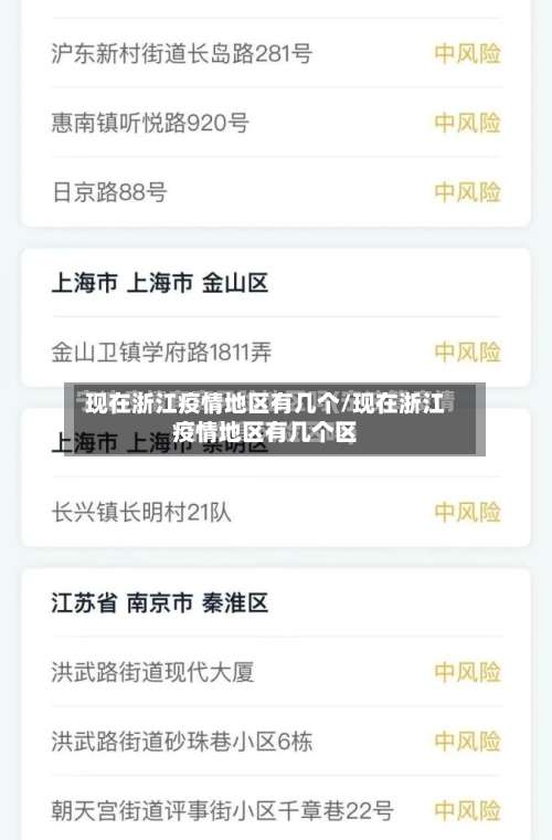 现在浙江疫情地区有几个/现在浙江疫情地区有几个区-第1张图片