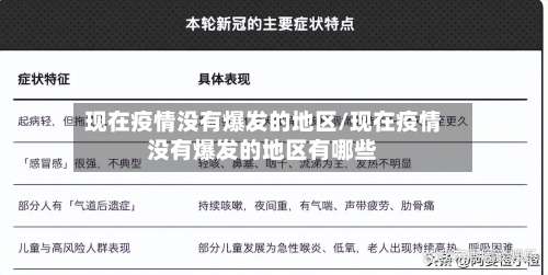 现在疫情没有爆发的地区/现在疫情没有爆发的地区有哪些-第1张图片